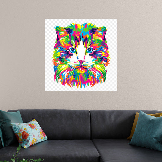 "Colorful abstract cat"