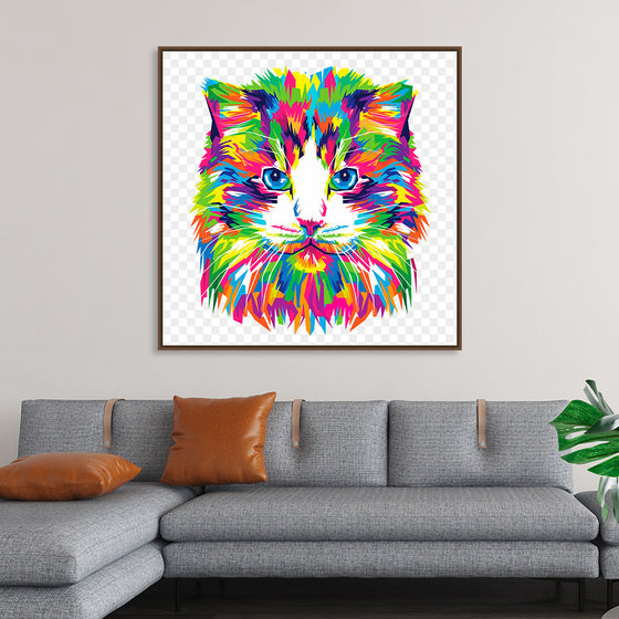 "Colorful abstract cat"