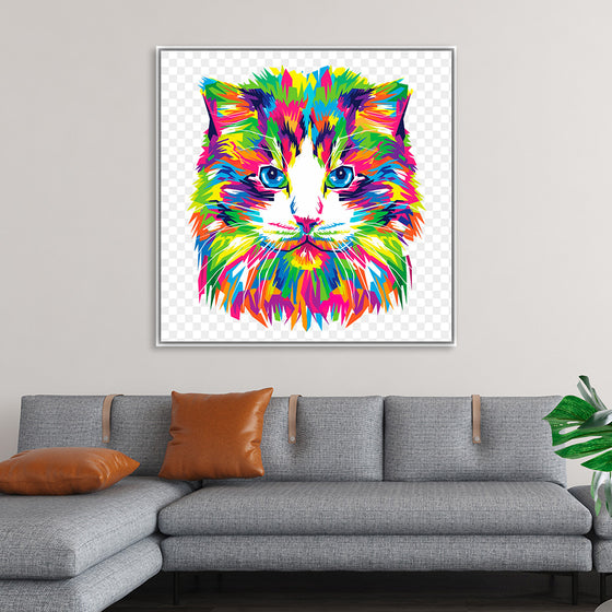 "Colorful abstract cat"