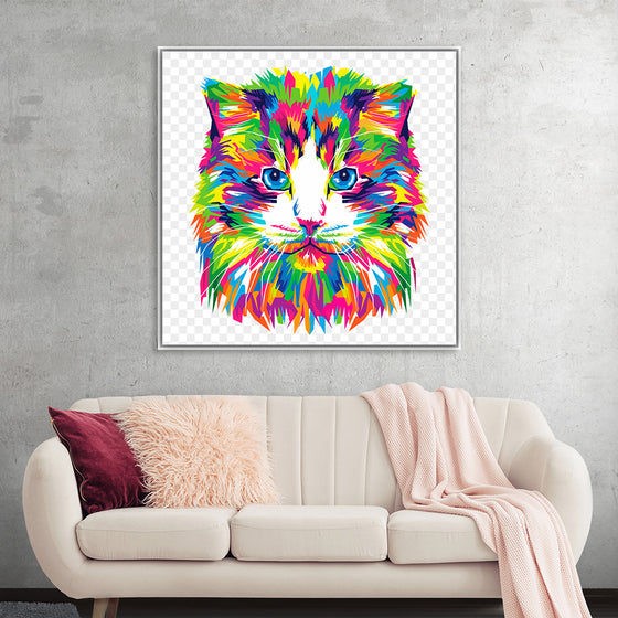 "Colorful abstract cat"