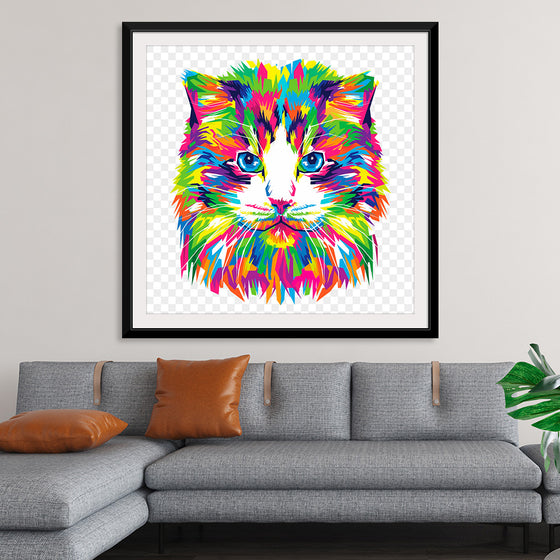 "Colorful abstract cat"