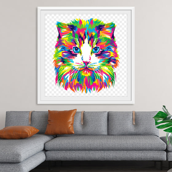 "Colorful abstract cat"