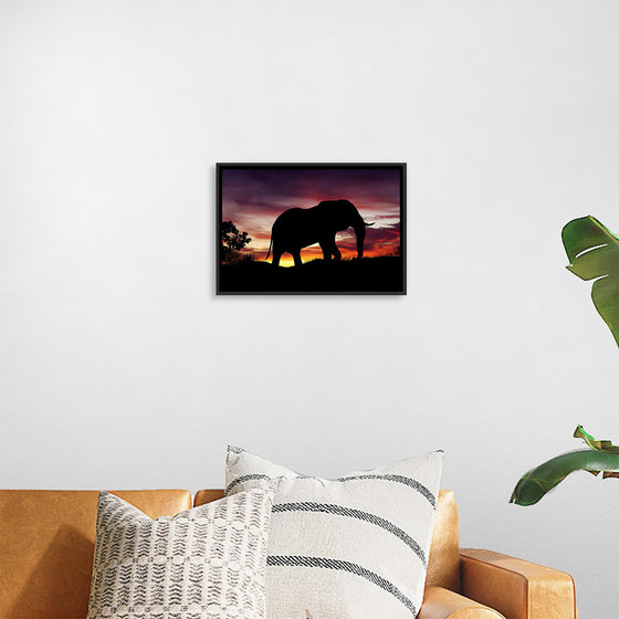 "African Elephant at Sunset"