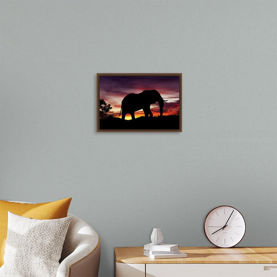 "African Elephant at Sunset"