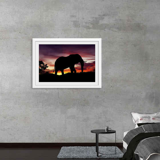 "African Elephant at Sunset"