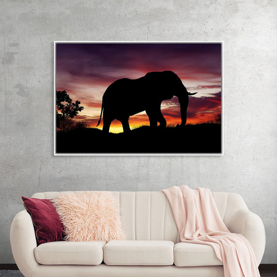 "African Elephant at Sunset"