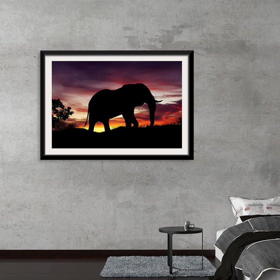 "African Elephant at Sunset"