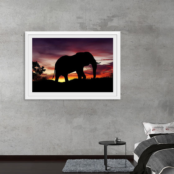 "African Elephant at Sunset"