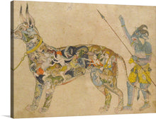  “Fictional cat detail from Pari holding a unique animal. 19th cent. Rajput style Bhopal museum” is a unique and engaging piece of art. It features a fictional cat holding a unique animal, with intricate details and colors. This print would make a great addition to any art collection or as a statement piece in a room.