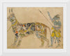 "Fictional cat detail from Pari holding a unique animal. 19th cent. Rajput style Bhopal museum"