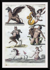 "Mythical creatures from Bilderbuch für Kinder (1790 and 1830)", Friedrich Justin Bertuch