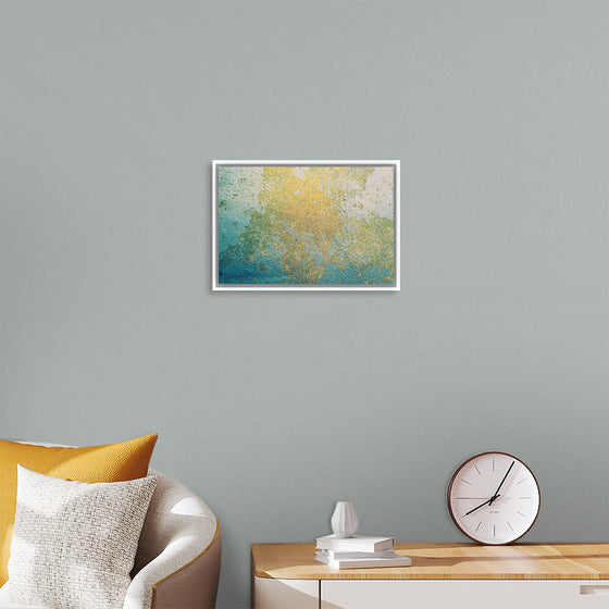 "Blue and Gold Abstract Map"