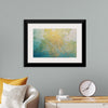 "Blue and Gold Abstract Map"