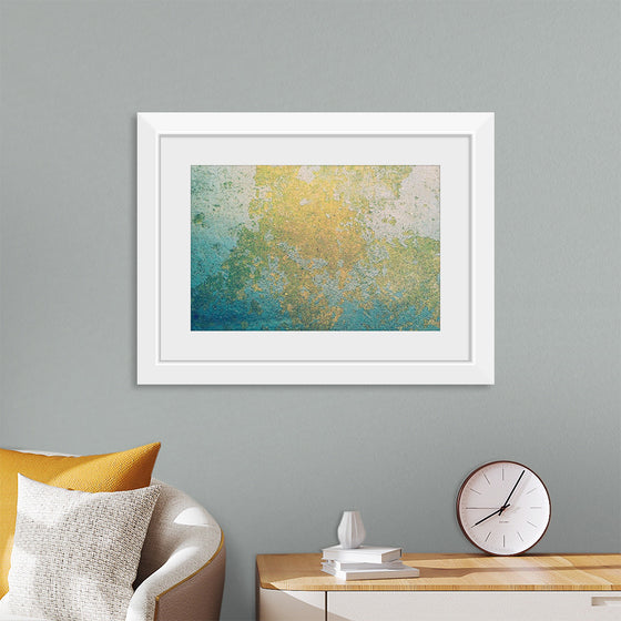 "Blue and Gold Abstract Map"