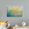 "Blue and Gold Abstract Map"