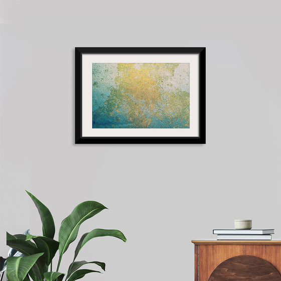 "Blue and Gold Abstract Map"