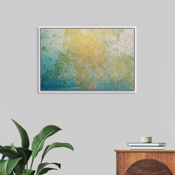 "Blue and Gold Abstract Map"