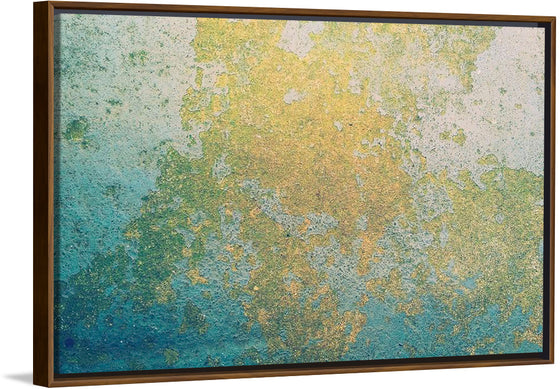 "Blue and Gold Abstract Map"