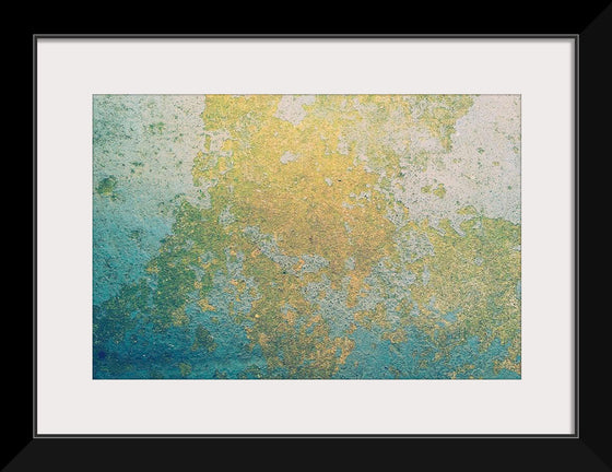 "Blue and Gold Abstract Map"