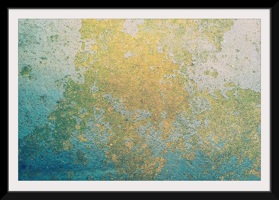 "Blue and Gold Abstract Map"