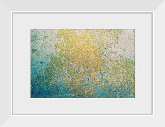 "Blue and Gold Abstract Map"