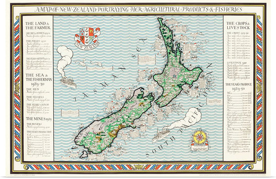 "A Map of New Zealand(1913)", MacDonald Gil