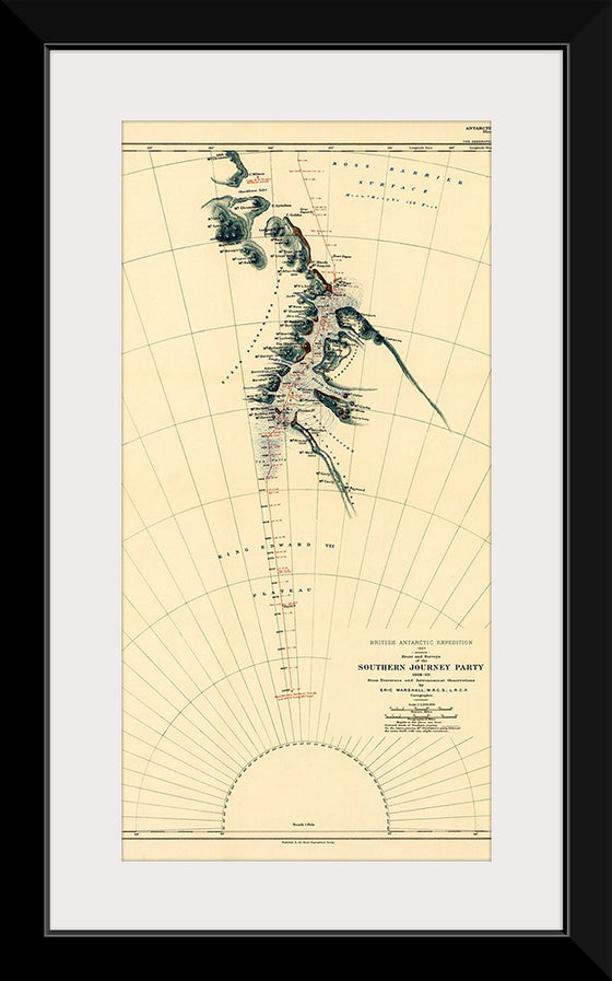 "Route and Surveys of the Southern Journey Party", Royal Geographic Society