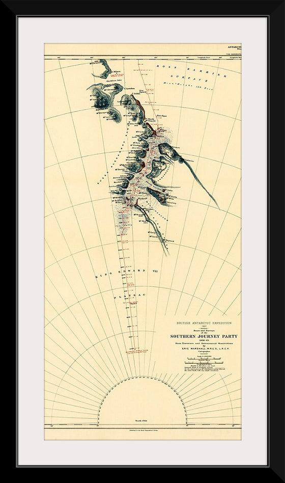 "Route and Surveys of the Southern Journey Party", Royal Geographic Society