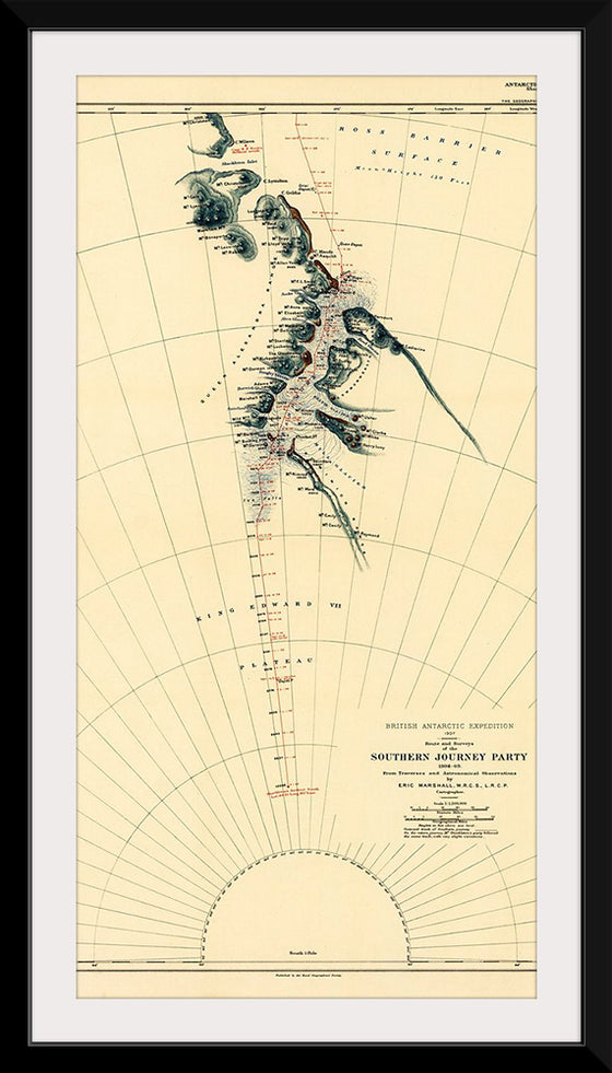 "Route and Surveys of the Southern Journey Party", Royal Geographic Society