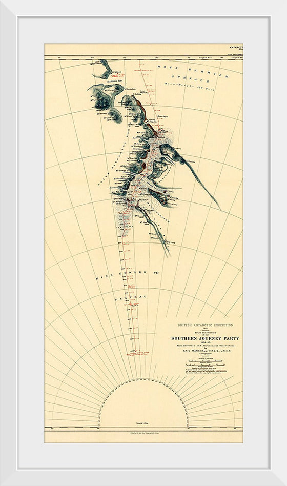 "Route and Surveys of the Southern Journey Party", Royal Geographic Society