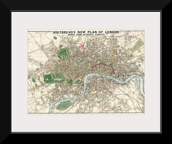 "Whitbread's New Plan of London: Drawn from Authentic Survey (1853)", J. Whitbread