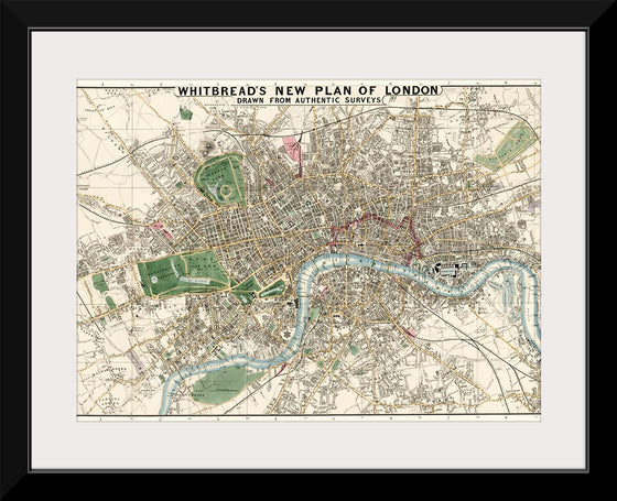 "Whitbread's New Plan of London: Drawn from Authentic Survey (1853)", J. Whitbread