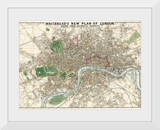 "Whitbread's New Plan of London: Drawn from Authentic Survey (1853)", J. Whitbread