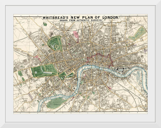 "Whitbread's New Plan of London: Drawn from Authentic Survey (1853)", J. Whitbread