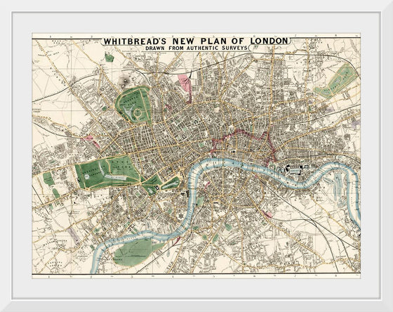 "Whitbread's New Plan of London: Drawn from Authentic Survey (1853)", J. Whitbread