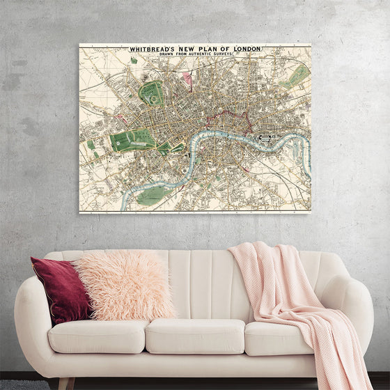 "Whitbread's New Plan of London: Drawn from Authentic Survey (1853)", J. Whitbread