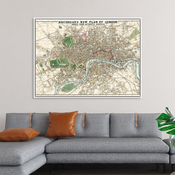 "Whitbread's New Plan of London: Drawn from Authentic Survey (1853)", J. Whitbread