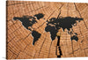 Immerse yourself in the intricate beauty of our exclusive artwork, a captivating print that marries the natural allure of aged wood with the timeless elegance of a world map. Each crack and line tells a story, inviting viewers into a world where art and history intertwine. The dark silhouettes of continents are carved meticulously against the rustic backdrop, offering not just a visual spectacle but an intimate journey across the globe. 