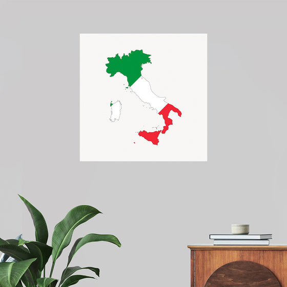 "Italy Flag Map"