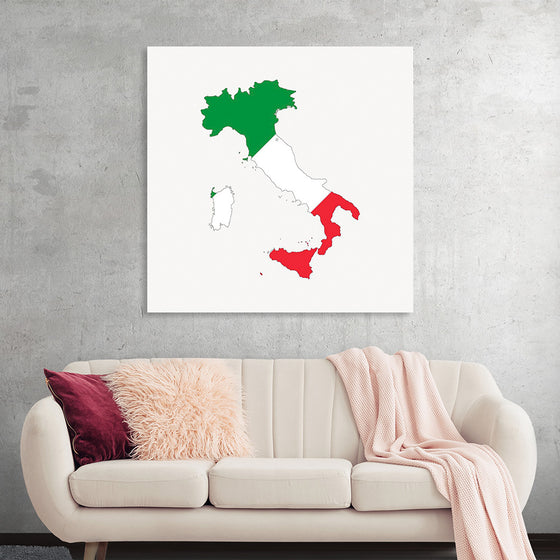 "Italy Flag Map"