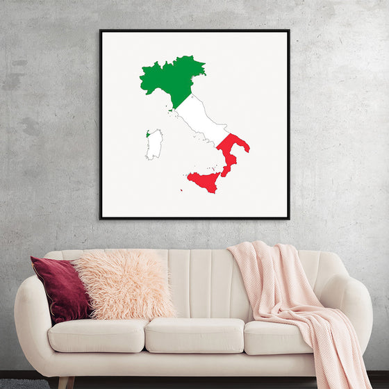 "Italy Flag Map"