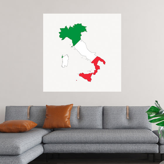 "Italy Flag Map"