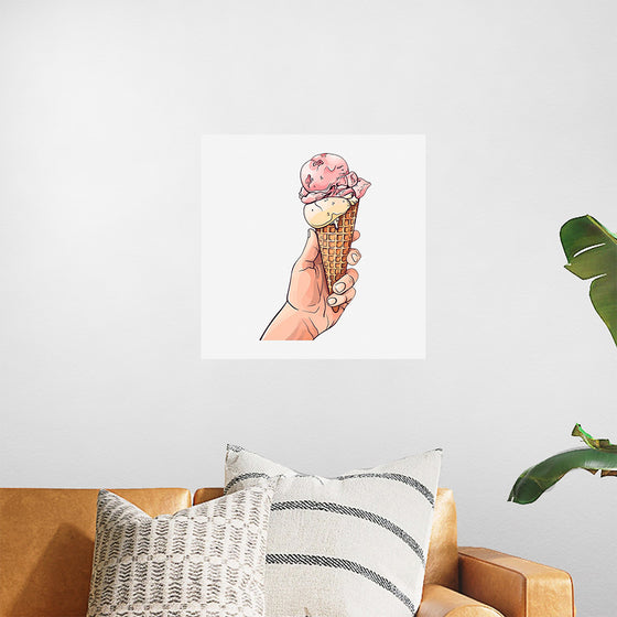 "Ice Cream Cone Illustration"