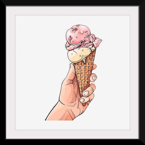 "Ice Cream Cone Illustration"