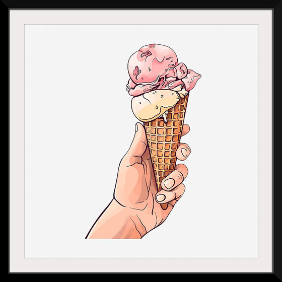 "Ice Cream Cone Illustration"