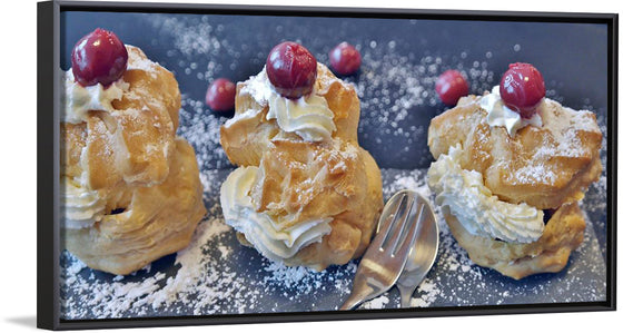 "Cream Puffs with Cherries on Top"