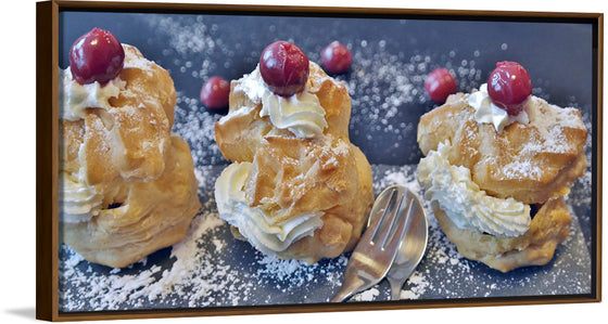 "Cream Puffs with Cherries on Top"