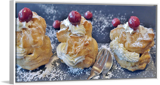 "Cream Puffs with Cherries on Top"