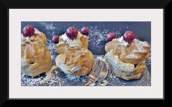 "Cream Puffs with Cherries on Top"