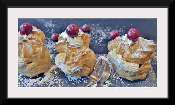 "Cream Puffs with Cherries on Top"